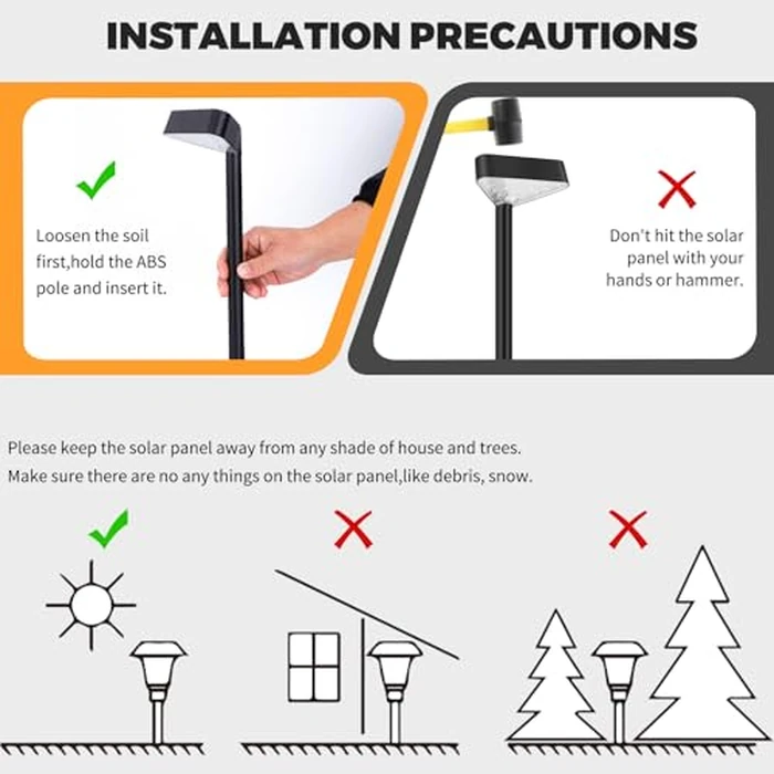 Fashlits 8 Pack Solar Pathway Lights Outdoor, Bright LED Solar Landscape Lights, Waterproof Solar Garden Lights for Yard, Patio, Walkway, Lawn, Driveway(Warm White, 8 Pack) by Fashlits - Image 6