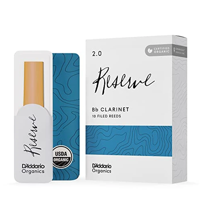 D'Addario Organic Reserve Bb Clarinet Reeds - Reeds for Clarinet - Individually Sealed - 2.0 Strength, 10 Pack by D'Addario - Used - Like New condition - US$15.83