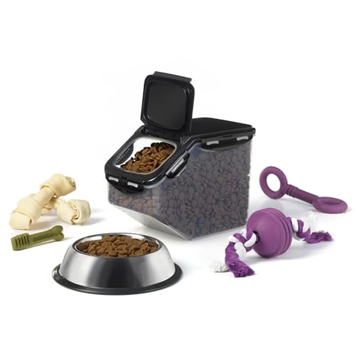 Starfrit LocknLock Pet Food Container - 169oz/5L - Airtight - 4-Sided Locking Flip Top Lid by Starfrit - Image 2