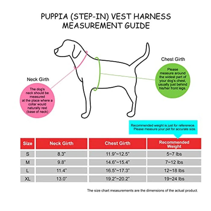 Puppia Stefan Vest Dog Harness Step-in Warm Winter Tumbling Waffle Pattern for Small and Medium Dog, Coral, Medium by Puppia - Image 5
