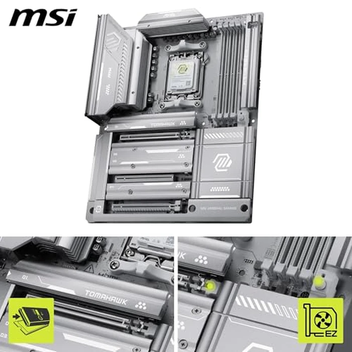MSI MAG X870E Tomahawk MAX WiFi PZ Motherboard, ATX - Supports AMD Ryzen 9000/8000 / 7000 Processors, AM5 - DDR5 Memory Boost 8400+ MT/s (OC), PCIe 5.0 x16, M.2 Gen5, Wi-Fi 7, 5G LAN by msi - Image 3