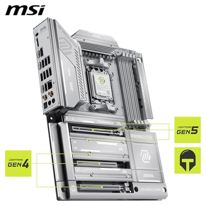 MSI MAG X870E Tomahawk MAX WiFi PZ Motherboard, ATX - Supports AMD Ryzen 9000/8000 / 7000 Processors, AM5 - DDR5 Memory Boost 8400+ MT/s (OC), PCIe 5.0 x16, M.2 Gen5, Wi-Fi 7, 5G LAN by msi - Image 5