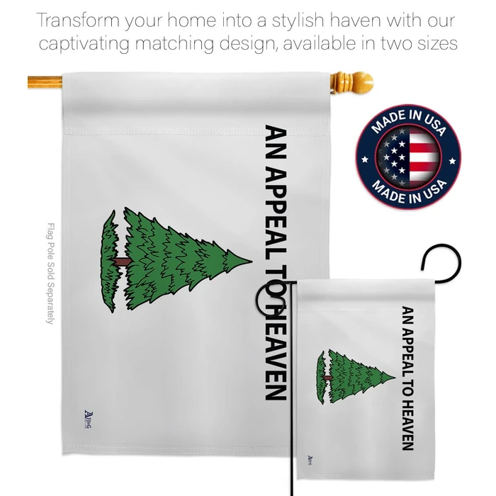 AN Appeal To Heaven Garden Flag - Set with Stand Patriotic Historic July Memorial Veteran Independence United State American - House Banner Small Yard Gift Double-Sided Made In USA ,13 X 18.5 Inches by Americana Home & Garden - Image 10