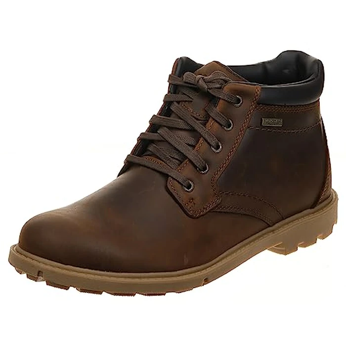 Rockport Men's Rugged Bucks Waterproof Ankle Boot, Boston Tan, 11.5 M US by Rockport - Used - Very Good condition - CA$85.99