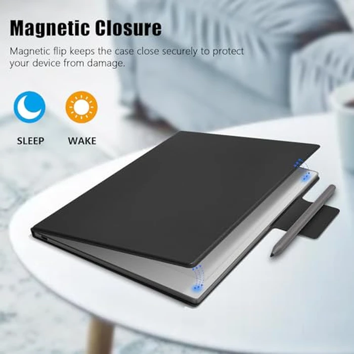 E NET-CASE Case for Remarkable Paper Pro, Premium PU Leather Book Folio with Pen-Buckle, Lightweight Magnetic Case with Auto Sleep/Wake for Remarkable Paper Pro 11.8" 2024 Released (Black) by E NET-CASE - Image 3