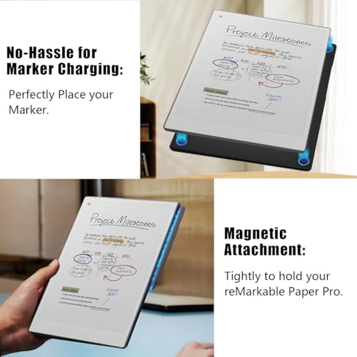 E NET-CASE Case for Remarkable Paper Pro, Premium PU Leather Book Folio with Pen-Buckle, Lightweight Magnetic Case with Auto Sleep/Wake for Remarkable Paper Pro 11.8" 2024 Released (Black) by E NET-CASE - Image 4