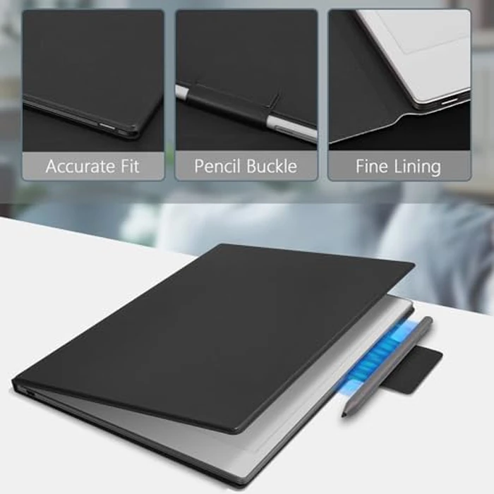 E NET-CASE Case for Remarkable Paper Pro, Premium PU Leather Book Folio with Pen-Buckle, Lightweight Magnetic Case with Auto Sleep/Wake for Remarkable Paper Pro 11.8" 2024 Released (Black) by E NET-CASE - Image 7
