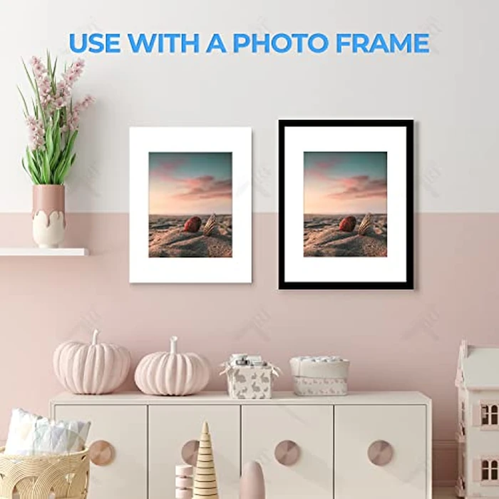 Golden State Art, Acid Free, Pack of 25, 11x14 White Picture Mats Mattes with White Core Bevel Cut for 8x10 Photo + Backing + Bags by Golden State Art - Image 7