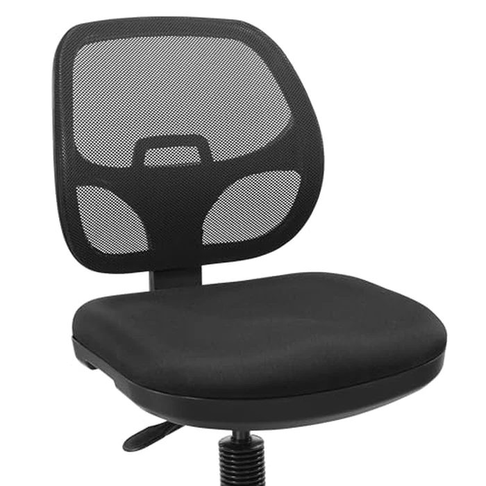 Office Star DC Series Deluxe Breathable Mesh Back Ergonomic Drafting Chair with Lumbar Support and Adjustable Footring, Black Fabric by Office Star Products - Image 3