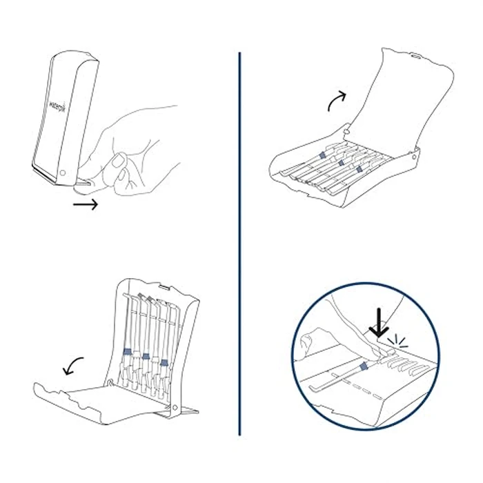 Waterpik Water Flosser 6 Count Replacement Tips With Case, Convenient, Hygienic and Sturdy for Easy Storage and Travel, Includes Precision, Orthodontic, Plaque Seeker Refill Heads Nozzles by Waterpik - Image 4