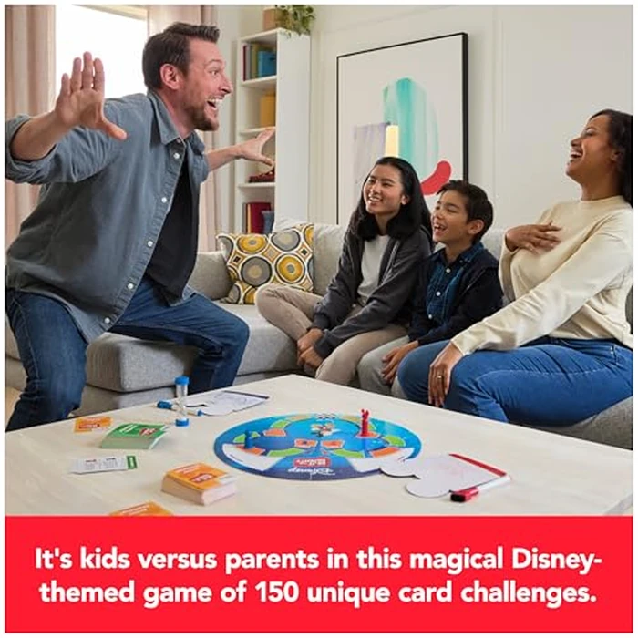 Spin Master Games, Beat The Parents Disney Edition, Kids vs. Parents Family Board Game, Up-and-Active Trivia & Challenges, Disney Games, 4 Players, for Ages 8 & Up by Spin Master Games - Image 3