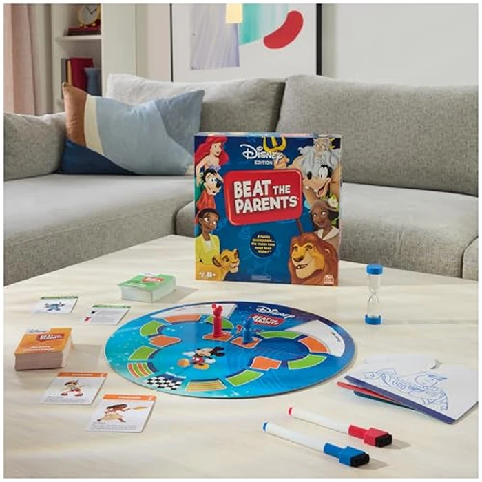 Spin Master Games, Beat The Parents Disney Edition, Kids vs. Parents Family Board Game, Up-and-Active Trivia & Challenges, Disney Games, 4 Players, for Ages 8 & Up by Spin Master Games - Image 6