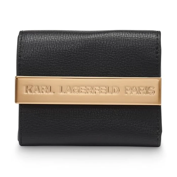 Karl Lagerfeld Paris Women's Jacqueline SLG Wallet, Black/Gold, Medium by KARL LAGERFELD - Used - Acceptable condition - CA$46.72