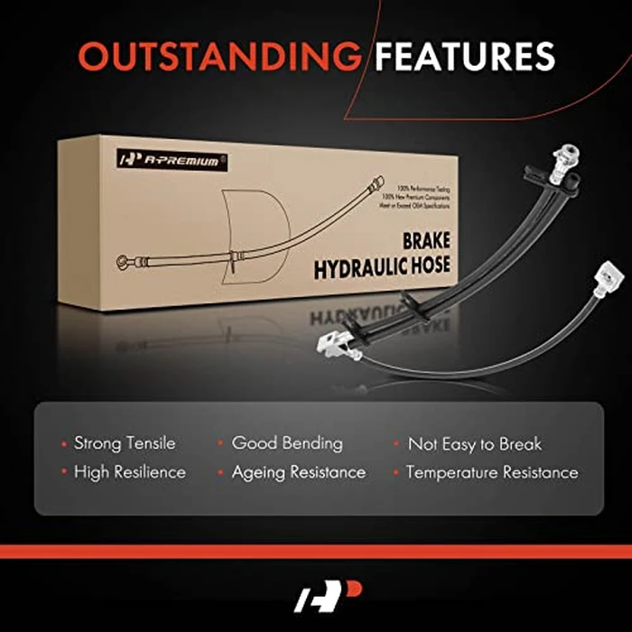 A-Premium Rear Driver Brake Hydraulic Hose Compatible with Select Ford Models - E-350 E350 Super Duty 2005-2017/2019/2021, E-450 E450 Super Duty 2008-2019/2021 - Replace# 8C2Z2A442B by A-Premium - Image 6