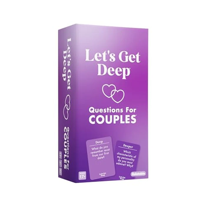 Let's Get Deep by Relatable, A Question Card Game for Couples, Great for Date Night Ideas, Couples & Wedding Gifts, Perfect for Long Distance Relationship, Includes 300 Cards to Build Up Intimacy by What Do You Meme - Used - Good condition - CA$17.69