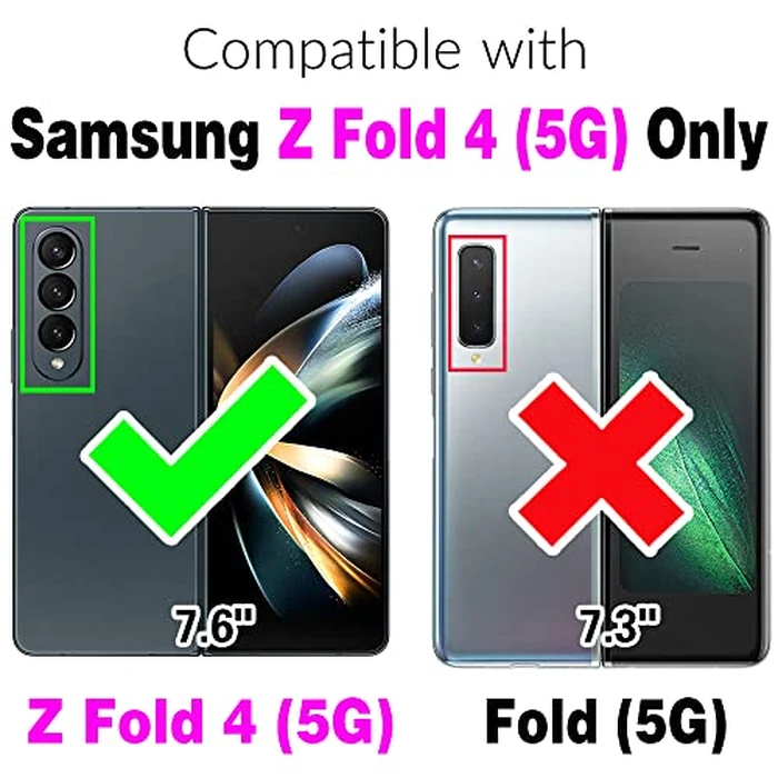 Asuwish Phone Case for Samsung Galaxy Z Fold 4 5G 2022 Zipper Wallet Cover with S Pen and Leather Flip RFID Blocking Credit Card Holder Cell Accessories ZFold4 Z4 Fold4 4Z ZFold45G Women Girls Black by Asuwish - Used - Like New condition - US$16.56