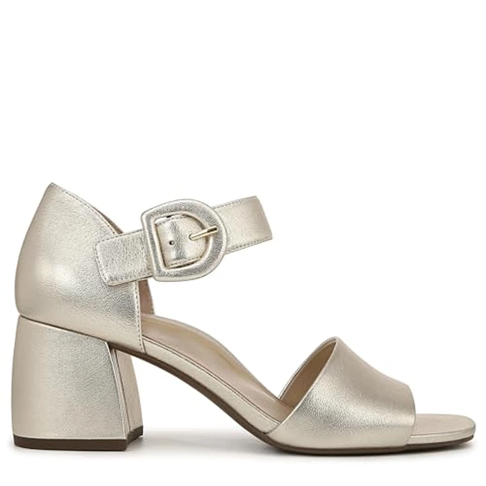 Vionic Women's Chardonnay Heeled Sandal, Gold Leather, 8 Wide by Vionic - Image 6
