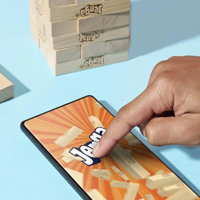 Official Hasbro Games Jenga Game | Digital Die for 6 More Ways to Play | Original Wood Block Game | Stacking Tower | Ages 6+ | 1+ Players | Party Games by Hasbro Gaming - Image 3