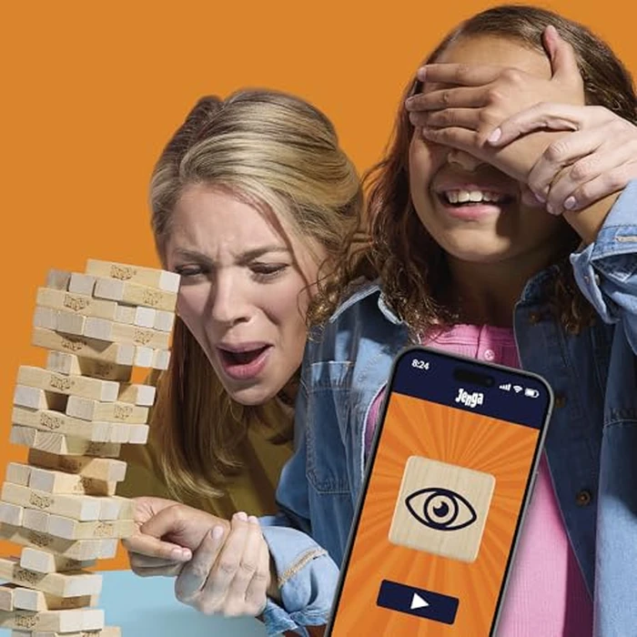 Official Hasbro Games Jenga Game | Digital Die for 6 More Ways to Play | Original Wood Block Game | Stacking Tower | Ages 6+ | 1+ Players | Party Games by Hasbro Gaming - Image 4