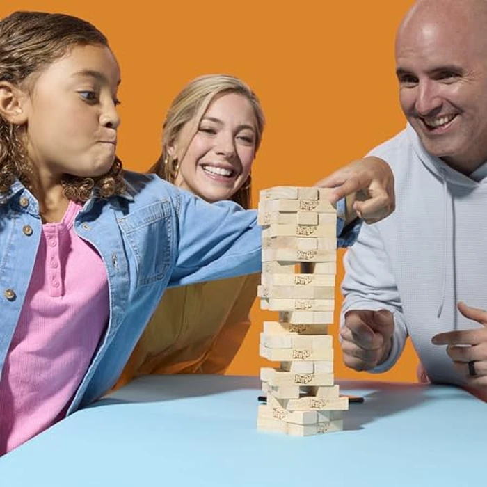 Official Hasbro Games Jenga Game | Digital Die for 6 More Ways to Play | Original Wood Block Game | Stacking Tower | Ages 6+ | 1+ Players | Party Games by Hasbro Gaming - Image 6