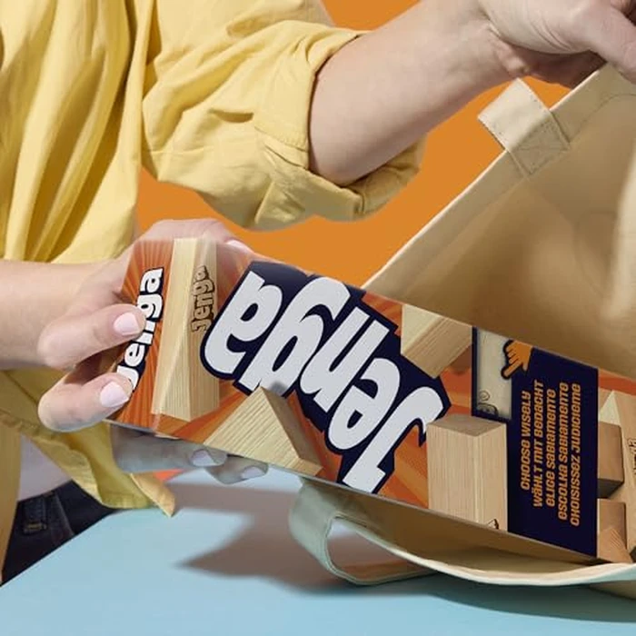 Official Hasbro Games Jenga Game | Digital Die for 6 More Ways to Play | Original Wood Block Game | Stacking Tower | Ages 6+ | 1+ Players | Party Games by Hasbro Gaming - Image 7