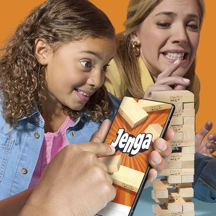 Official Hasbro Games Jenga Game | Digital Die for 6 More Ways to Play | Original Wood Block Game | Stacking Tower | Ages 6+ | 1+ Players | Party Games by Hasbro Gaming - Image 8