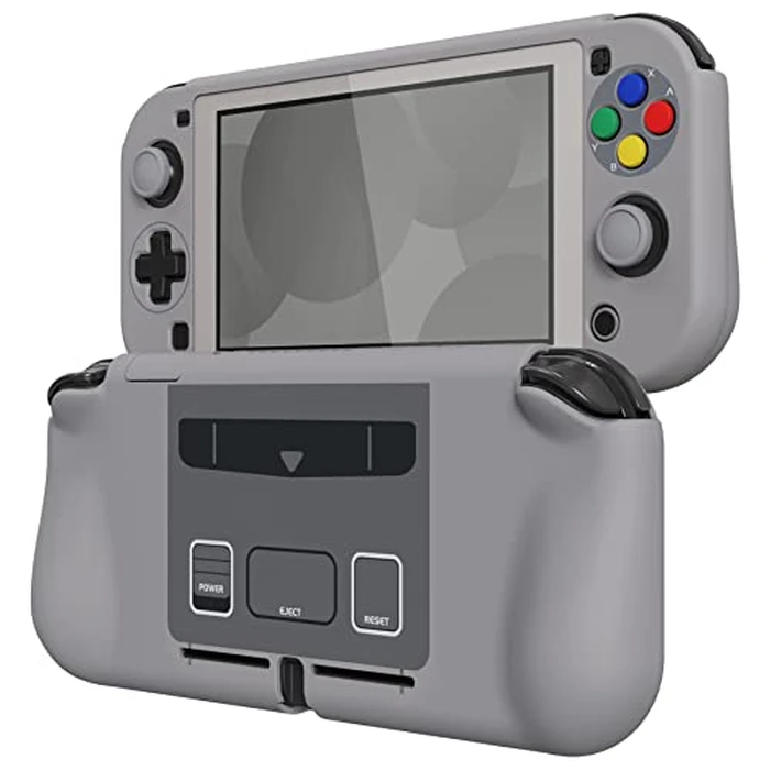 PlayVital ZealProtect Protective Case for Nintendo Switch Lite, Hard Shell Ergonomic Grip Cover for Nintendo Switch Lite w/Screen Protector & Thumb Grip Caps & Button Caps - SFC SNES Classic EU Style by playvital - Used - Like New condition - US$17.41