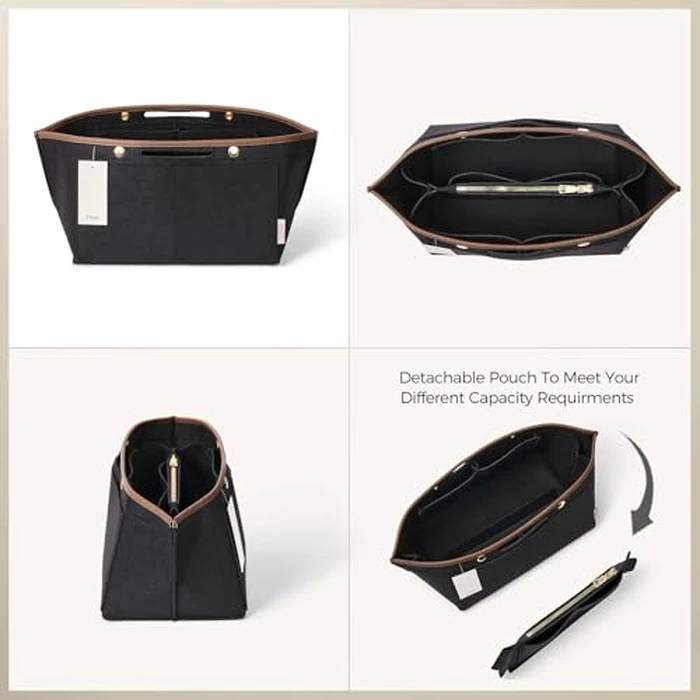 ZTUJO Purse Organizer Insert For Le Pliage, Compatible with Longchamp Le Pliage Shoulder Bag S/L, Top Handle S/M，Energy S/L, Xtra S, Longchamp Organizer Insert (Black, Medium) by ZTUJO - Image 4