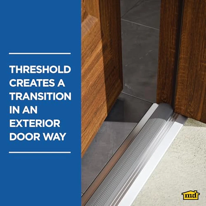 M-D Building Products 8102 3-3/4 by 3/4 by 36-Inch Deluxe Low Threshold with Vinyl Seal, Aluminum by M-D Building Products - Image 3