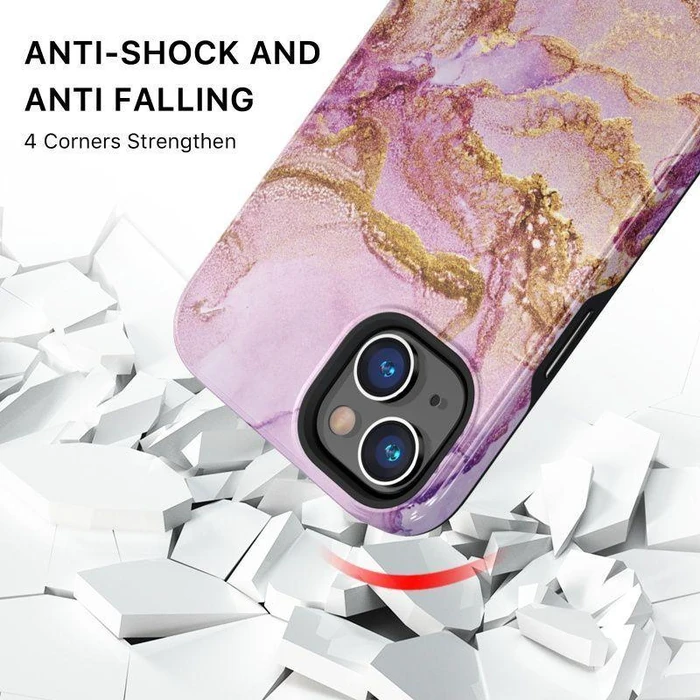 MyBat Pro Mood Series Phone Case with MagSafe for iPhone 14 Pro - Purple Marble by MyBat Pro - Image 3
