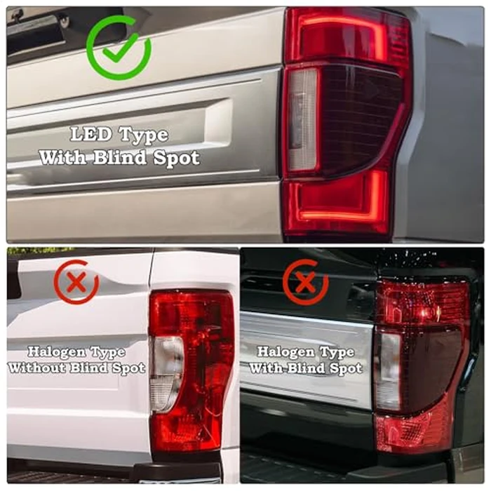 KAMDKI RH FULL LED W/Blind Spot Tail Light Fit for 2020 2021 2022 Ford F250 F350 F450 F550 Platinum/King Ranch/Lariat Super Duty Rear Lamp Right Passenger Side W/O Module LC3Z13404E FO2801282 by KAMDKI - Image 3