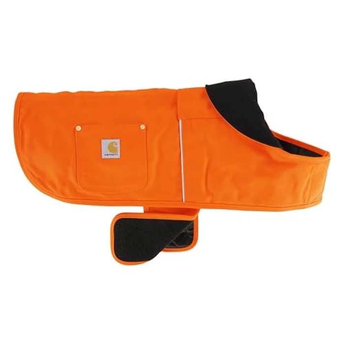 Carhartt Firm Duck Dog Chore Coat, Insulated Weather Resistant Jacket for Cold and Windy Conditions, Hunter Orange, Large by Carhartt - Used - Very Good condition