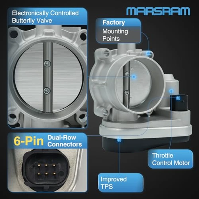 Marsram Electronic Throttle Body Compatible with 2006 2007 2008 2009 2010 Chrysler Dodge 300 Sebring Town&Country Pacifica Avenger Challenger Journey Magnum 2.7L 3.5L 4.0L V6 Replace 4861691AA S20120 by Marsram - Image 2