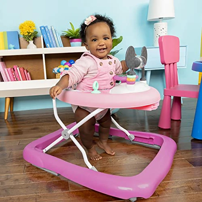 Bright Starts Disney Baby Minnie Mouse Forever Besties 2-in-1 Baby Activity Walker - Easy Fold Frame and Removable -Toy Station, 6 Months and up by Bright Starts - Image 2