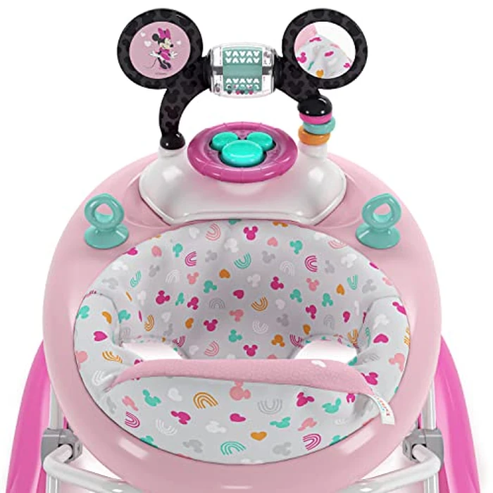 Bright Starts Disney Baby Minnie Mouse Forever Besties 2-in-1 Baby Activity Walker - Easy Fold Frame and Removable -Toy Station, 6 Months and up by Bright Starts - Image 6