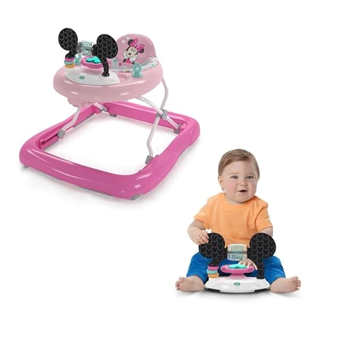 Bright Starts Disney Baby Minnie Mouse Forever Besties 2-in-1 Baby Activity Walker - Easy Fold Frame and Removable -Toy Station, 6 Months and up by Bright Starts - Image 8