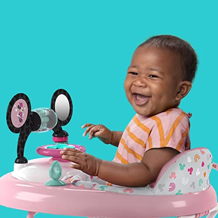 Bright Starts Disney Baby Minnie Mouse Forever Besties 2-in-1 Baby Activity Walker - Easy Fold Frame and Removable -Toy Station, 6 Months and up by Bright Starts - Image 9
