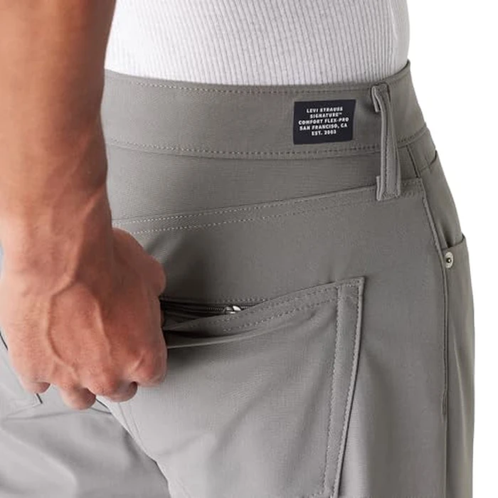 Levi Strauss Signature Gold Men's Comfort Flex-Pro Straight Pants (Available in Big & Tall), Smoked Pearl, 38W x 36L by Levi Strauss Signature Gold - Image 3