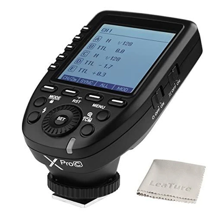Godox XPro-C E-TTL Wireless Flash Trigger Transmitter for Canon EOS HSS 1/8000s TTL-Convert-Manual Function Large LCD Screen Slanted Design 11 Customizable Functions 5 Dedicated Group Buttons by GODOX - Used - Like New condition