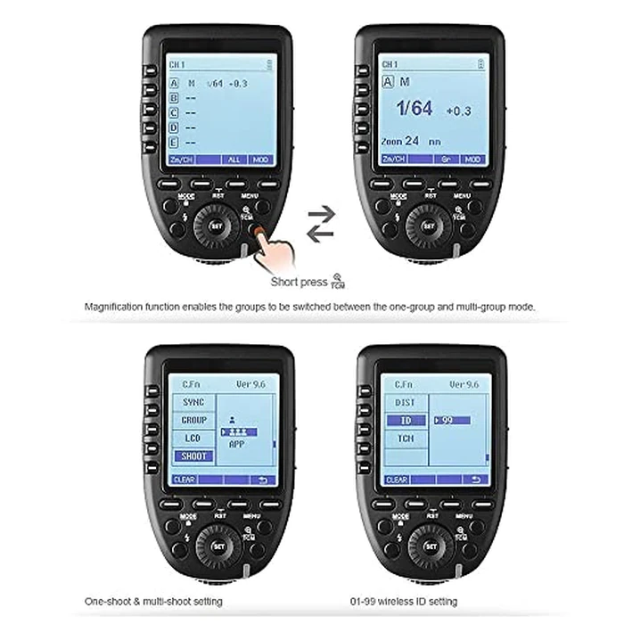 Godox XPro-C E-TTL Wireless Flash Trigger Transmitter for Canon EOS HSS 1/8000s TTL-Convert-Manual Function Large LCD Screen Slanted Design 11 Customizable Functions 5 Dedicated Group Buttons by GODOX - Image 3