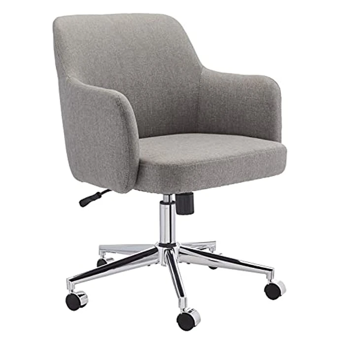 Amazon Basics Modern Home Office Desk Chairs, Adjustable Height, 360 Degree Swivel, 63.5 cm D x 59.06 cm W x 92.07 cm H, Light Gray by Amazon Basics - Used - Very Good condition - CA$118.64