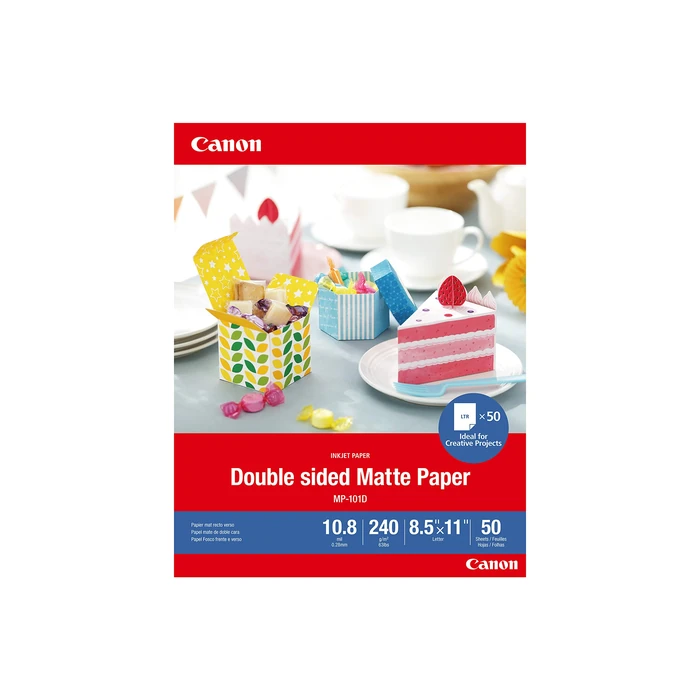 Canon 8.5" x 11" Letter-Size Double Sided Matte Photo Paper/50 Sheets - Perfect for Arts and Crafts (4076C004) by Canon - Used - Acceptable condition - CA$16.73