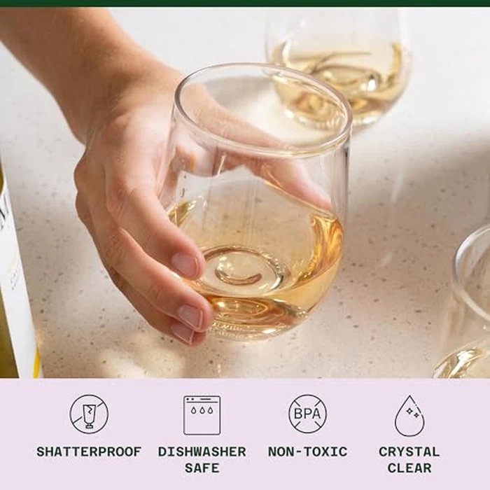 Govino 3153 Dishwasher Safe 12 oz Wine/Cocktail-4 Pack Gift Box, Clear by govino - Image 2