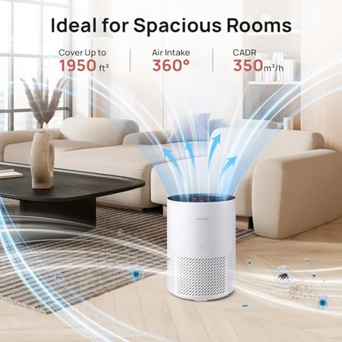 Clarston Air Purifiers for Home Lagre Room Up to 1950 Sq Ft Coverage with Air Quality Sensors, Auto Mode, Removing Odor, Dust, Smoke, Pet Dander by CLARSTON - Image 3