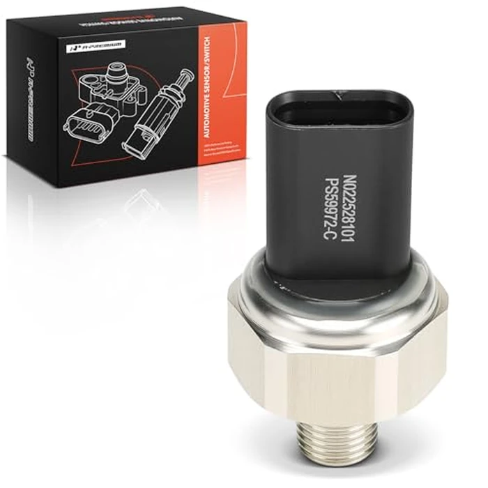 A-Premium Fuel Injection Pressure Sensor [3 Pins] Compatible with Ford F-150, Explorer, Escape, Fusion, Focus, Edge, Transit, Mustang, Taurus, Expedition & Lincoln MKZ, MKX, MKC, Navigator, MKS, MKT by A-premium - Image 1