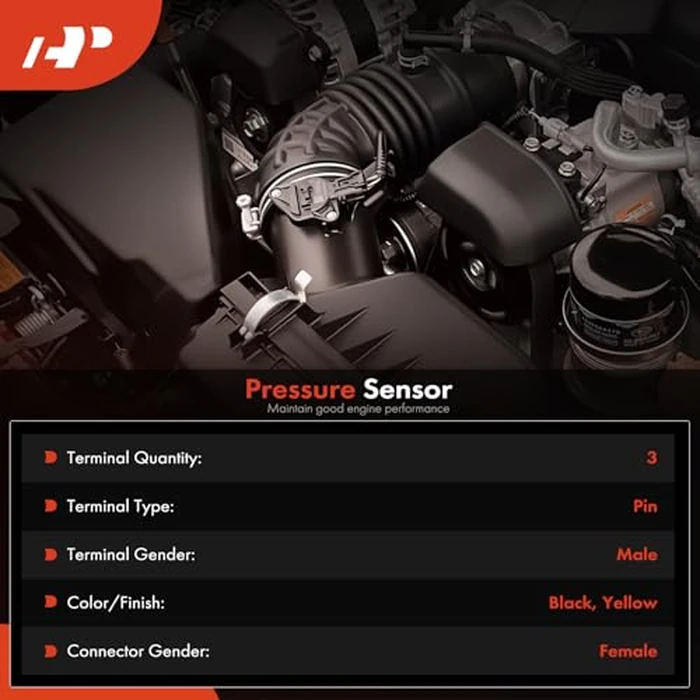 A-Premium Fuel Injection Pressure Sensor [3 Pins] Compatible with Ford F-150, Explorer, Escape, Fusion, Focus, Edge, Transit, Mustang, Taurus, Expedition & Lincoln MKZ, MKX, MKC, Navigator, MKS, MKT by A-premium - Image 3