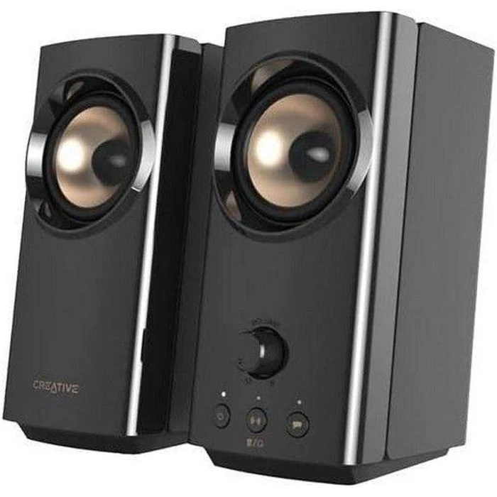 Creative T60 2.0 Compact Hi-Fi Desktop Speakers with Clear Dialog and Surround - Black by Creative - Refurbished - Excellent condition