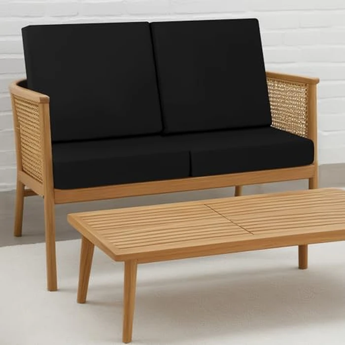 idee-home Outdoor Chair Cushions Set of 2, Waterproof Outdoor Seat Cushions for Patio Furniture, Outside Replacement Chair Pad with Ties for Lawn Deck Porch, 19 x 19 Black by idee-home - Image 8