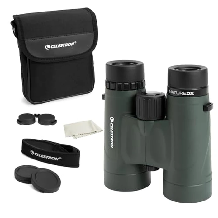 Celestron - Nature DX 8x42 Binoculars - Ideal for Birding and Outdoors - 42mm Objective Lenses - Wide 7.4 degrees Field of View - BaK-4 Prisms - Fully Multi-Coated - Waterproof and Fogproof by Celestron - Used - Like New condition