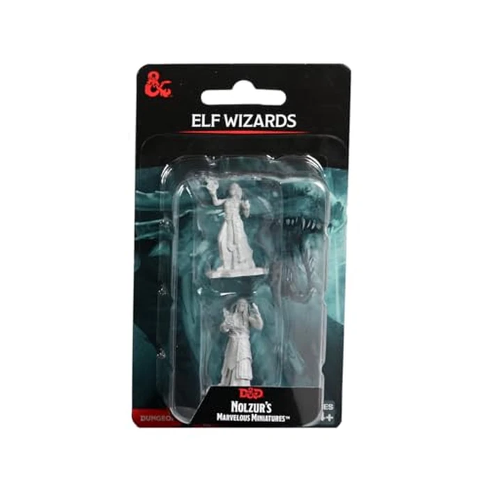 WizKids D&D Nolzur's Marvelous Miniatures: Elf Wizards Dungeons and Dragons Unpainted Miniatures by WizKids - Used - Like New condition - US$10.29